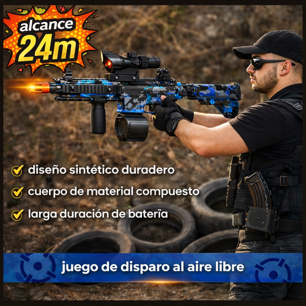 Rifle M-416. Balas de gel