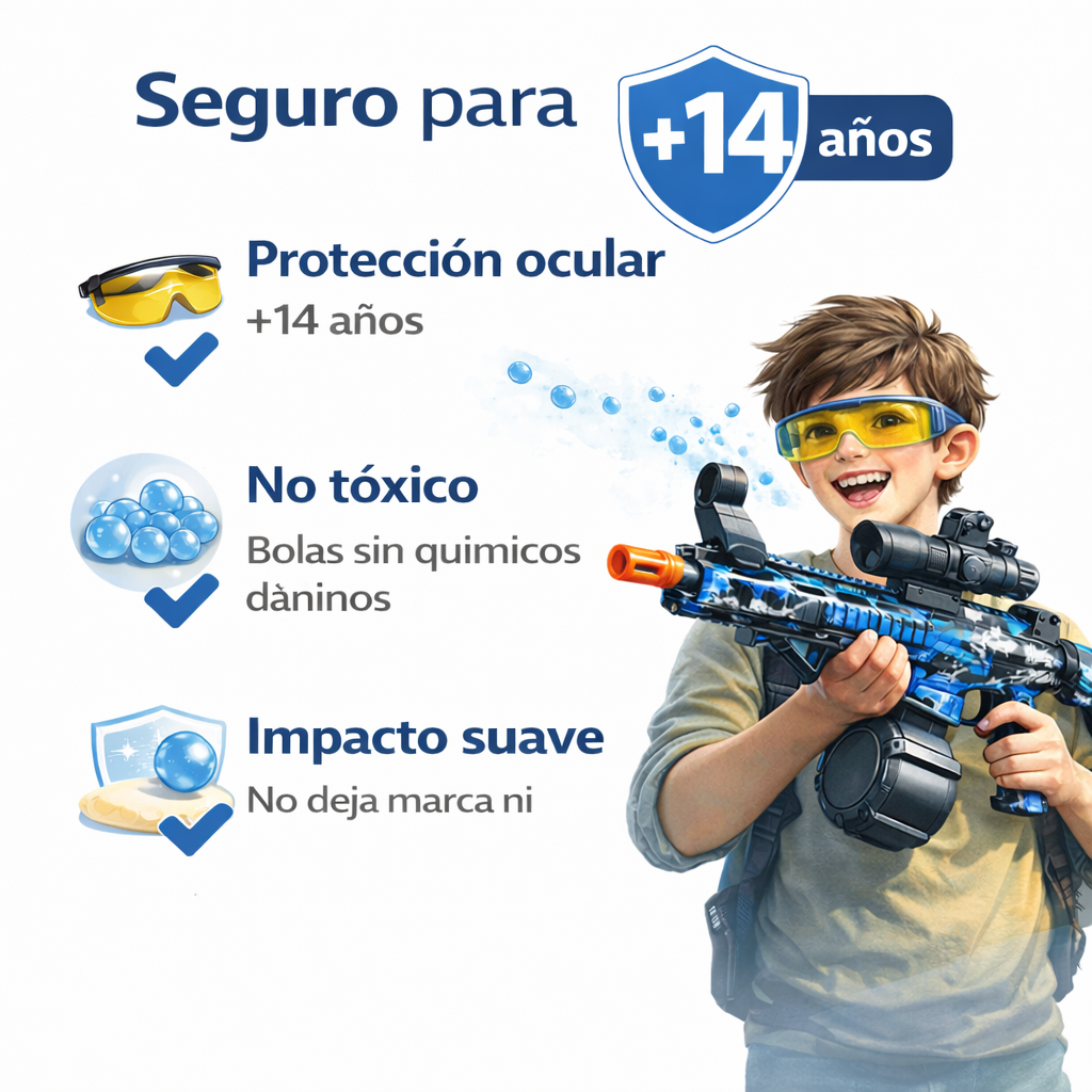 Rifle M-416. Balas de gel