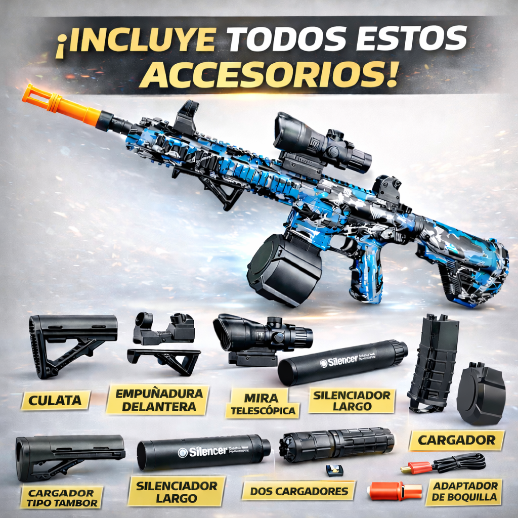 Rifle M-416. Balas de gel